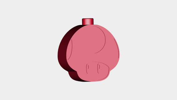 fungo Mario bros rossa 3d print model - Mito3D