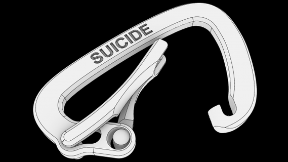 suicide carabiner redpah 3d print model - Mito3D