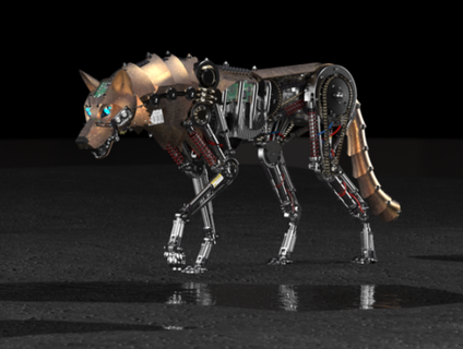 wolf mechanical robot redpah 3d print model - Mito3D