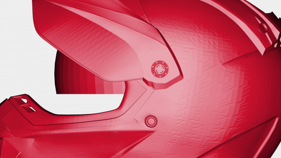 motociclo casco icona rossa 3d print model - Mito3D