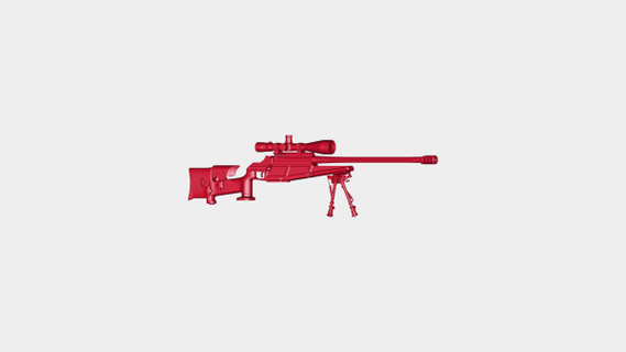 german sniper rifle - blaser 93 lrs2 redpah 3d print model - Mito3D