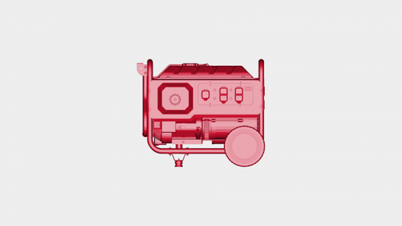 diesel Generatore rossa 3d print model - Mito3D