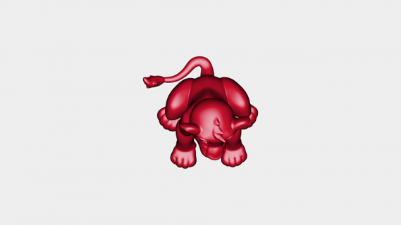 main character disney cartoon lion king - simba redpah 3d print model - Mito3D