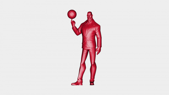 américain basketball joueur Shaquille Rashawn 39 neal redpah 3d print model - Mito3D