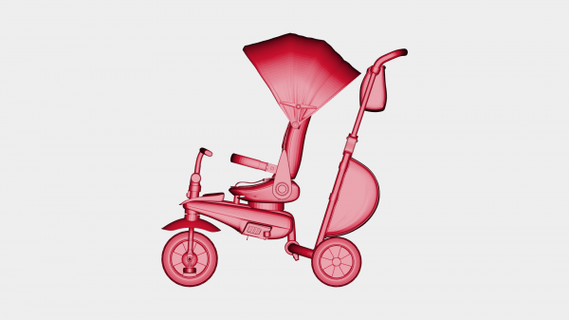 tricycle intelligent redpah 3d print model - Mito3D