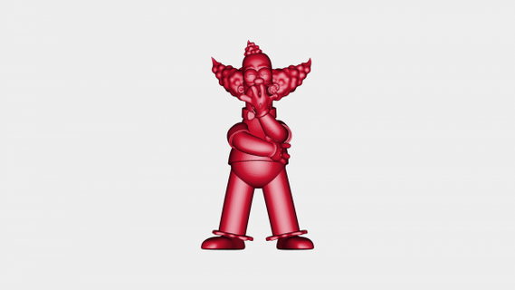 Charakter animiert Serie Simpsons krusty Clown redpah 3d print model - Mito3D