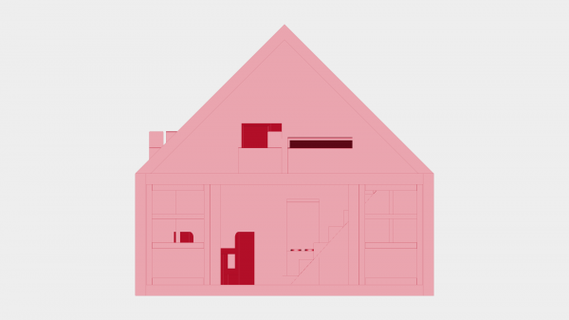 Casa costruttore rossa 3d print model - Mito3D