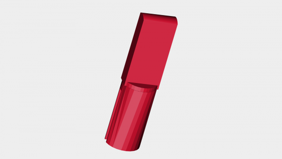 passatempo coltello lama protettore rossa 3d print model - Mito3D