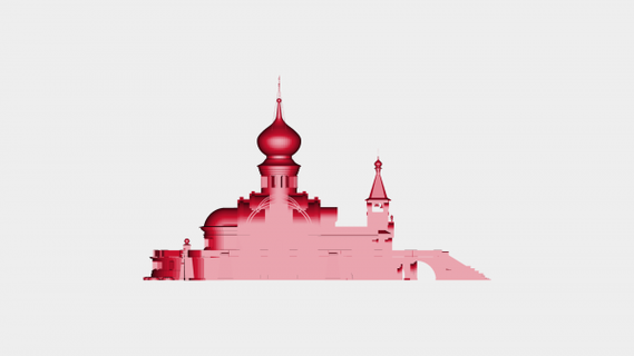 Chiesa st serafini Sarov rossa 3d print model - Mito3D