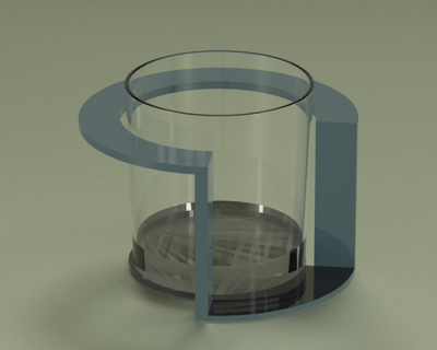 Glas Halter Unterstützung redpah 3d print model - Mito3D