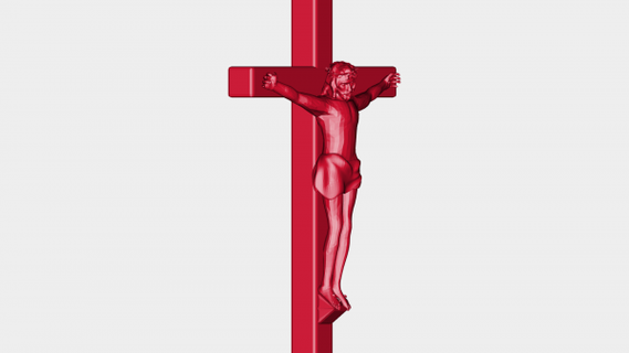 esecuzione Gesù Cristo crocifissione calvario rossa 3d print model - Mito3D