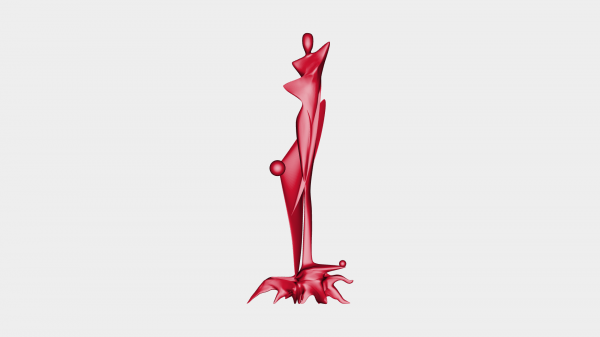 astrazione umano figura rossa 3D print model - Mito3D