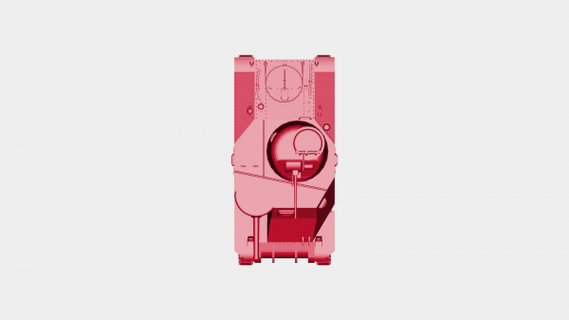 americano medio serbatoio m3 lee rossa 3d print model - Mito3D