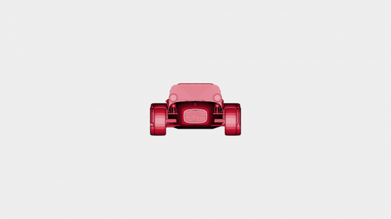 caterham 7 gli sport macchina rossa 3d print model - Mito3D