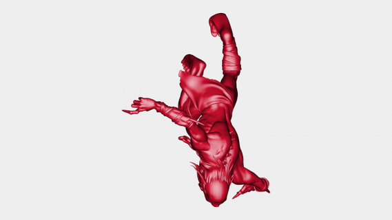 inferno creatura attacchi rossa 3d print model - Mito3D