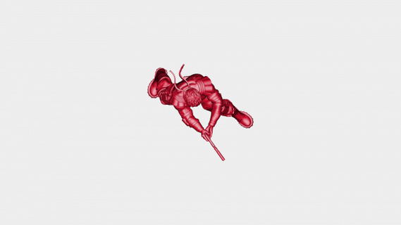 solido serpente eroe giapponese Giochi metallo Ingranaggio rossa 3d print model - Mito3D