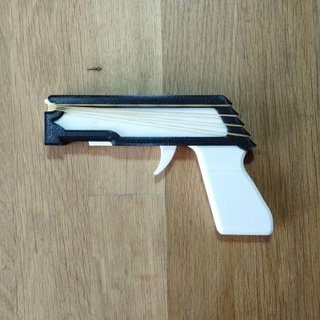mini rubber band gun 2 redpah 3d print model - Mito3D