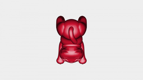 gatto giocattolo rossa 3d print model - Mito3D