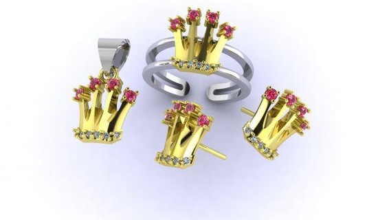 jewelry ring 0069w adjustable set redpah 3d print model - Mito3D