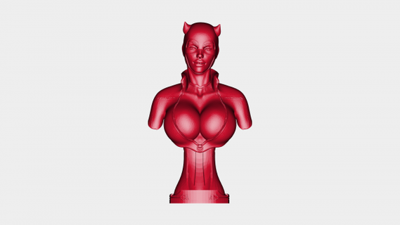 bust cat woman redpah 3d print model - Mito3D