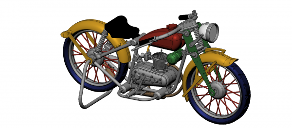 motosiklet Harley Davidson redpah 3d print model - Mito3D