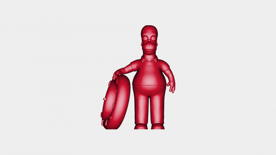 Homère Simpson géant Donut redpah 3d print model - Mito3D