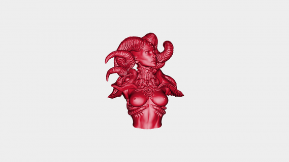 buste satyre femme redpah 3d print model - Mito3D