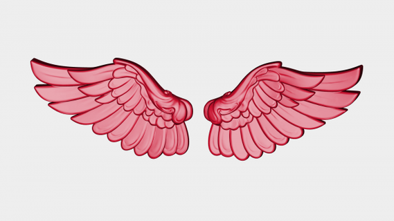 wings relief redpah 3d print model - Mito3D