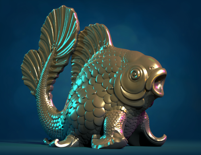 walking fish redpah 3d print model - Mito3D