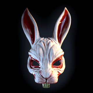 asesino Conejo máscara redpah 3d print model - Mito3D