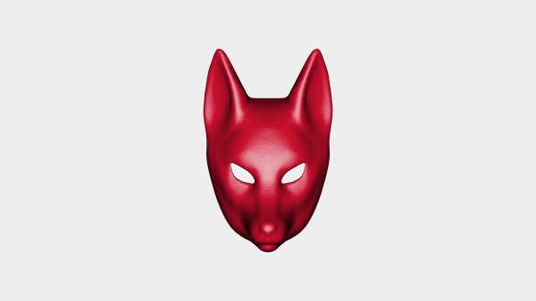 Volpe maschera demone rossa 3D print model - Mito3D