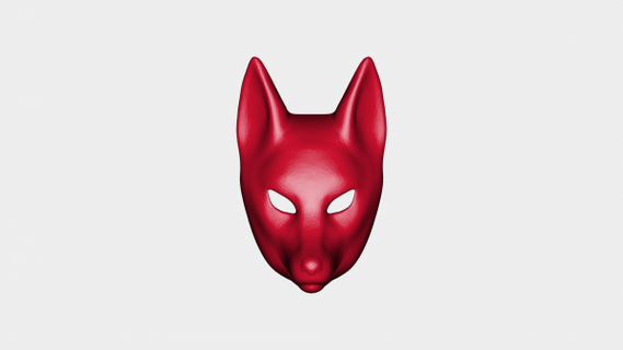 fox mask demon redpah 3d print model - Mito3D