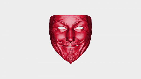 vendetta maschera rossa 3D print model - Mito3D