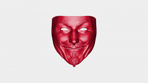 vendetta máscara redpah 3d print model - Mito3D