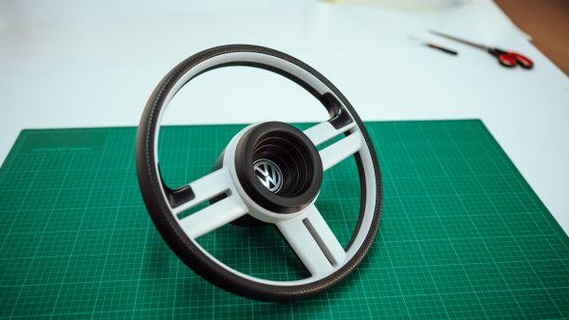 lupo timone ruota centro cap rossa 3d print model - Mito3D
