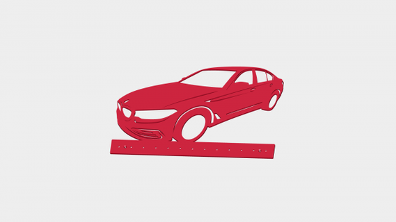 BMW chiave titolare supporto grande rossa 3d print model - Mito3D