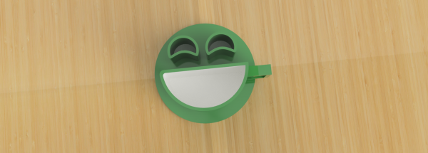 Smiley Freuden 3d Becher Teller einstellen redpah 3d print model - Mito3D