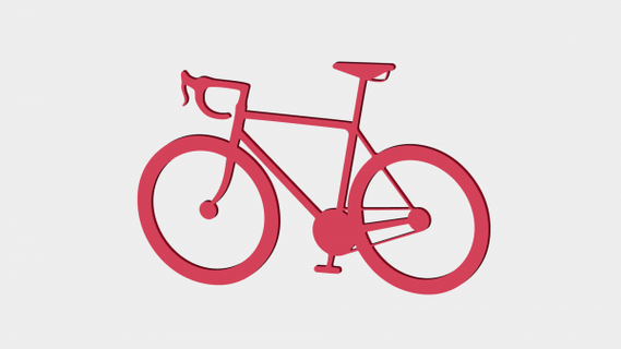 bicicleta bicicletta bicicletta rossa 3d print model - Mito3D