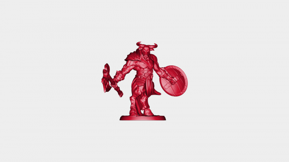 Minotauro rossa 3d print model - Mito3D