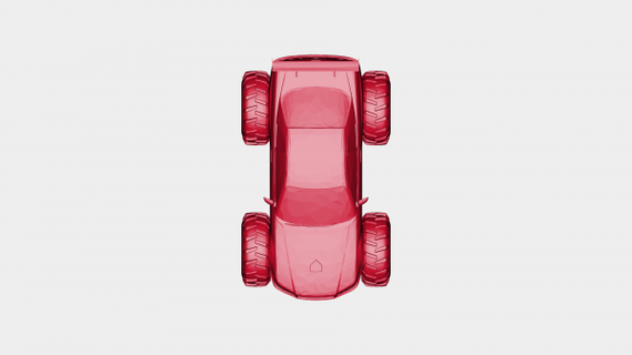 mostro camion rossa 3d print model - Mito3D