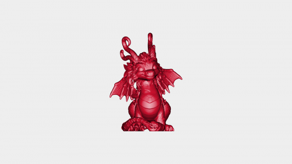 happy new year dragon - 2024 redpah 3d print model - Mito3D