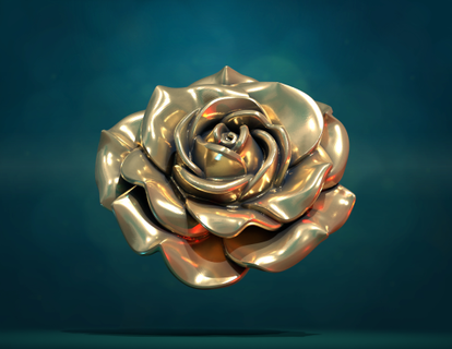Rose bass relief redpah 3d print model - Mito3D