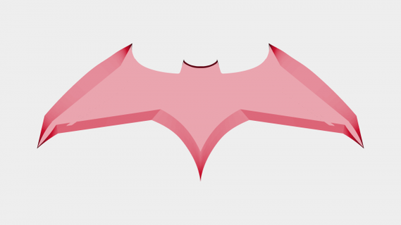base Batman batarang rossa 3d print model - Mito3D