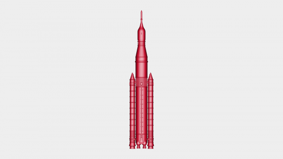 NASA sls Block 1 druckbar Rakete Modell redpah 3d print model - Mito3D