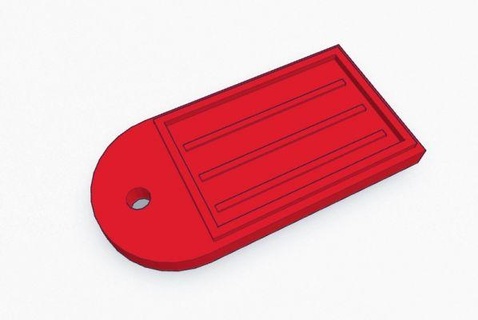 key ring tag redpah 3d print model - Mito3D