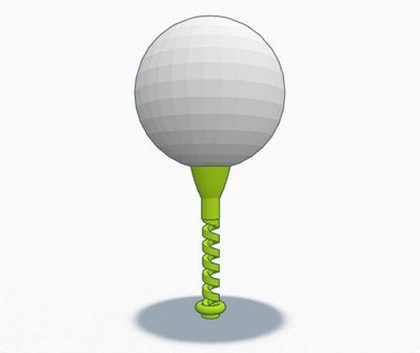 federnd Golf Tee redpah 3d print model - Mito3D