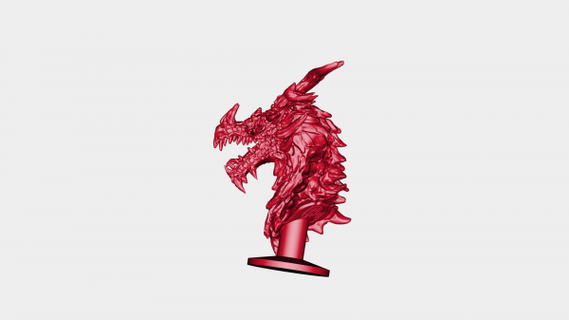 Dragão cabeça projeto 1 redpah 3d print model - Mito3D
