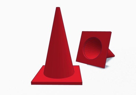 traffic cone redpah 3d print model - Mito3D