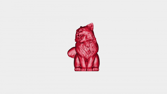 sauvage chat redpah 3d print model - Mito3D