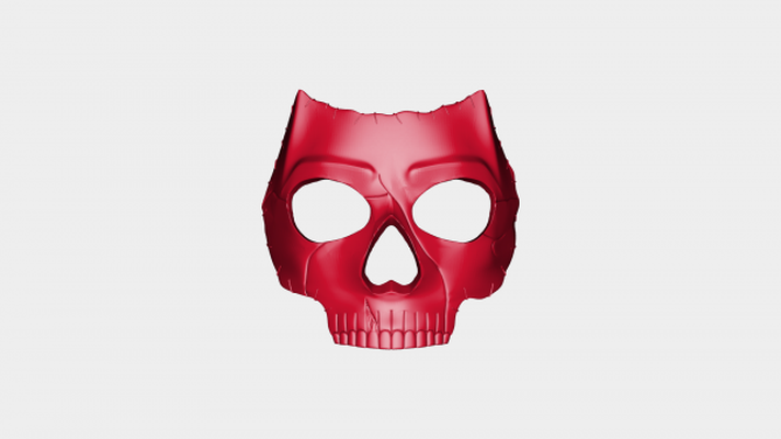 cranio maschera rossa 3d print model - Mito3D